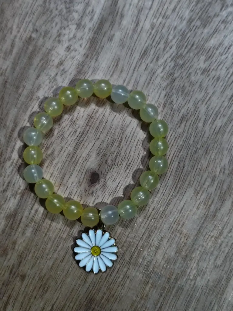 Yellow colour charm bracelet
