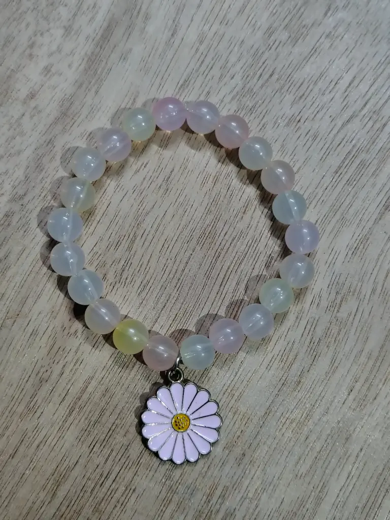 Pink colour charm bracelet