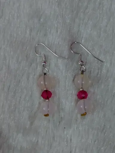 Pink colour earrings