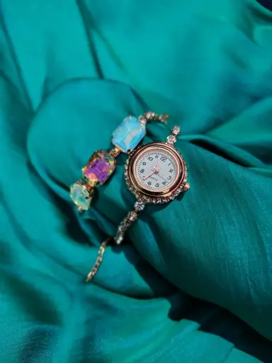 Multi colour bracelet com watch